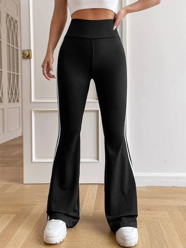 Women's High waist Drape wide leg Straight Trousers