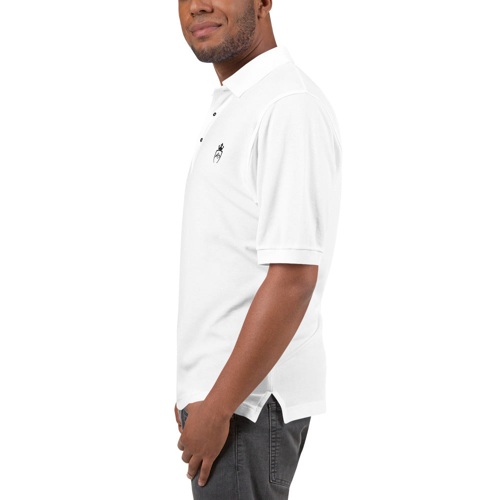 Men's White Premium Polo