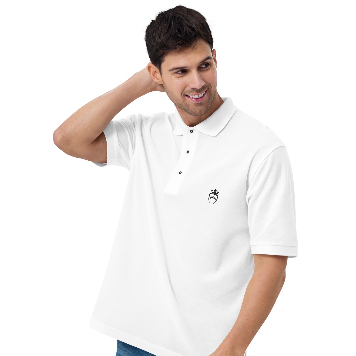 Men's White Premium Polo