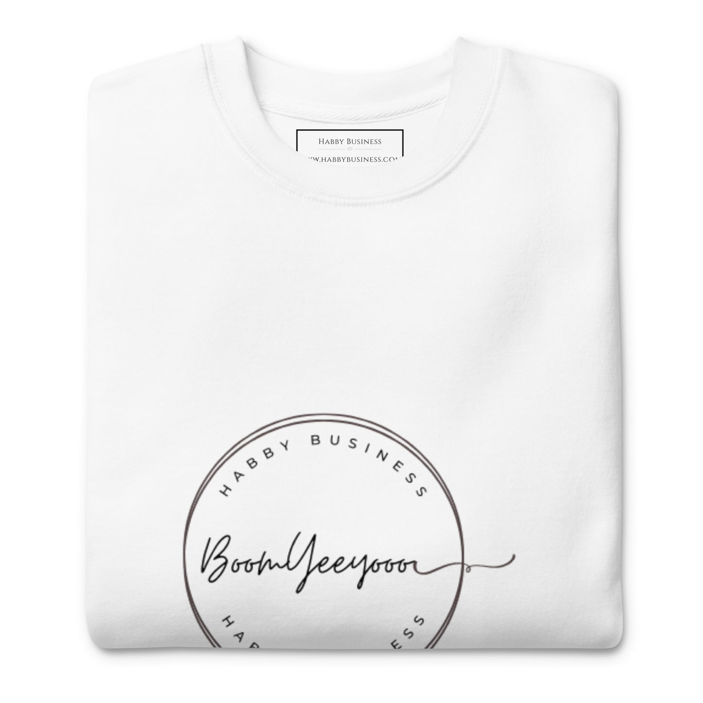 Unisex White Premium Sweatshirt