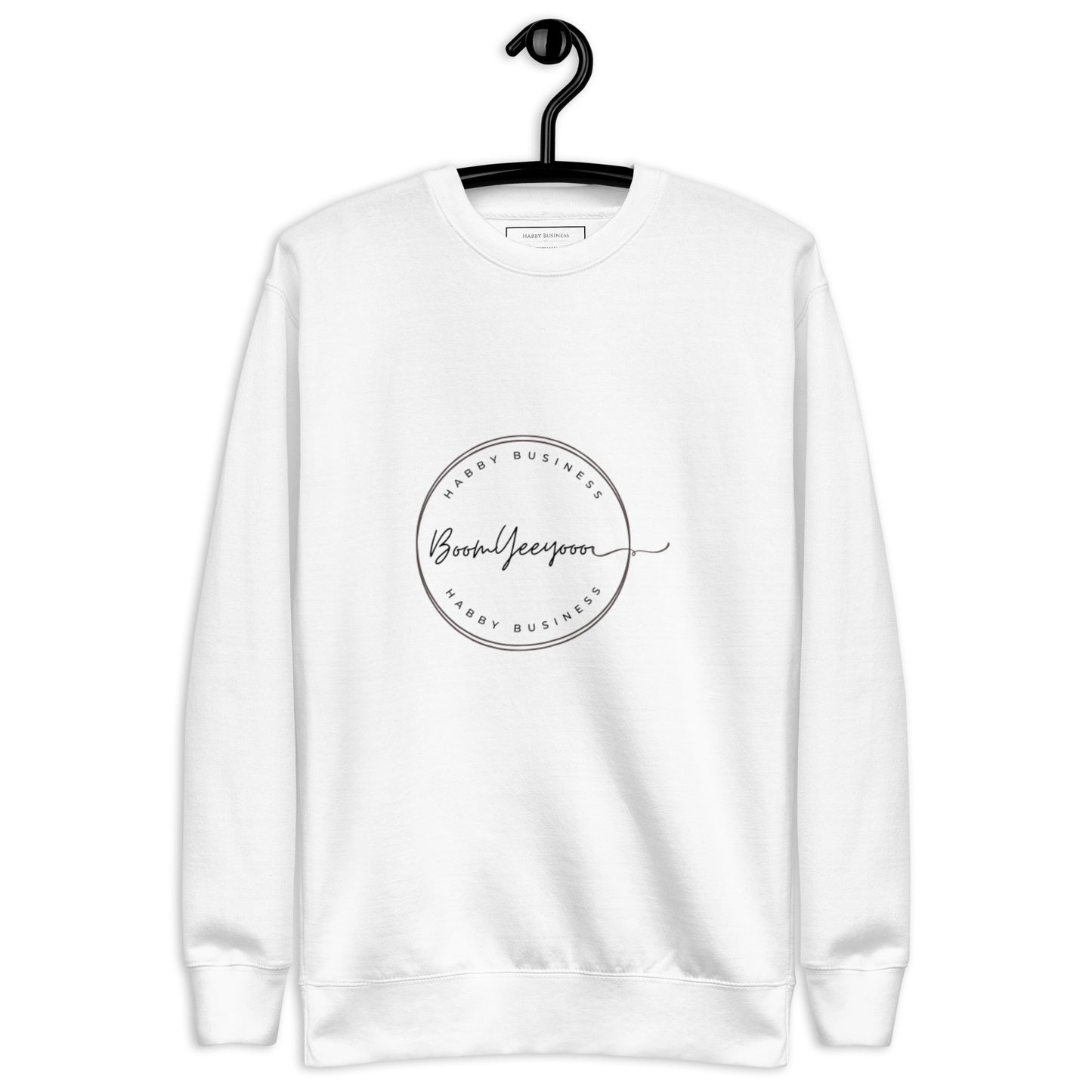 Unisex White Premium Sweatshirt