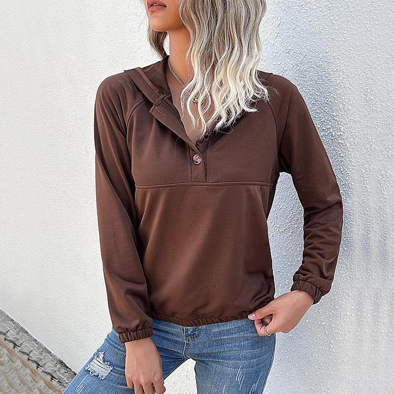 Women's long-sleeved Hooded Sweater