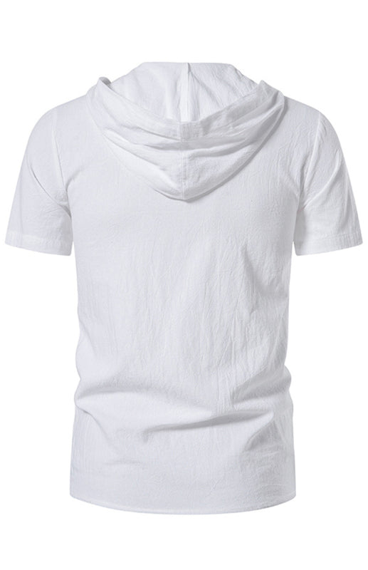 Men's Hooded Short Sleeve T-Shirt Top