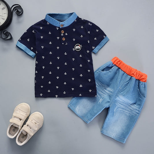 Boys T-shirt and shorts  Two pieces Set