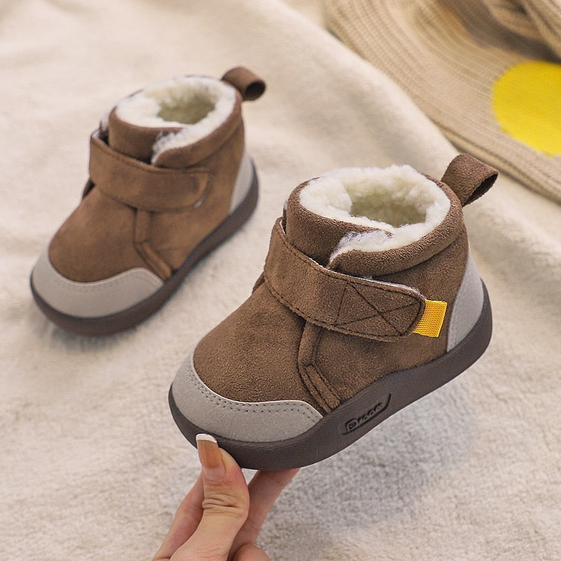 Baby Toddler Warm Plush Outdoor Soft Bottom Non-Slip Shoes