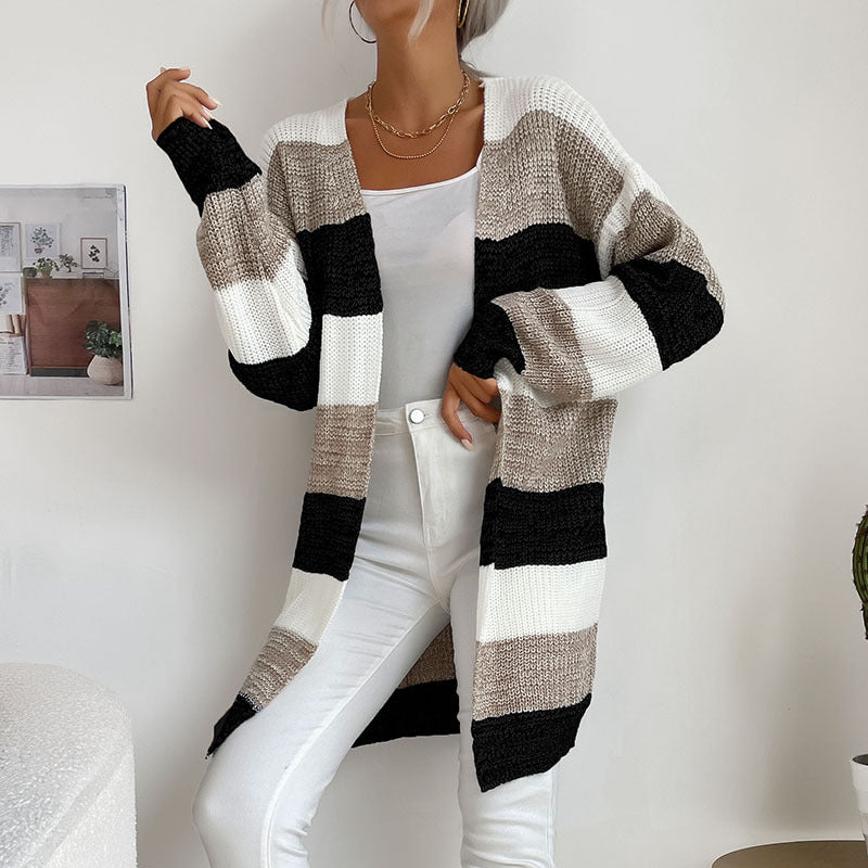 Women's Long Buttonless Sweater Jacket