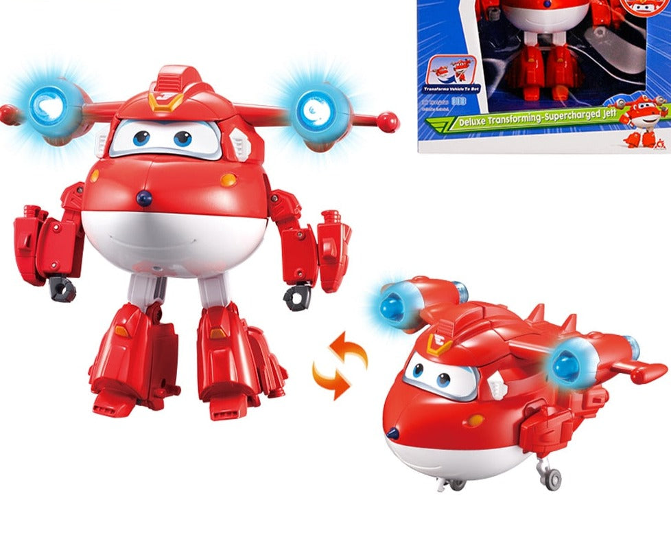 Children's Super Wings 6" Supercharged Deluxe Transforming Robot Toy