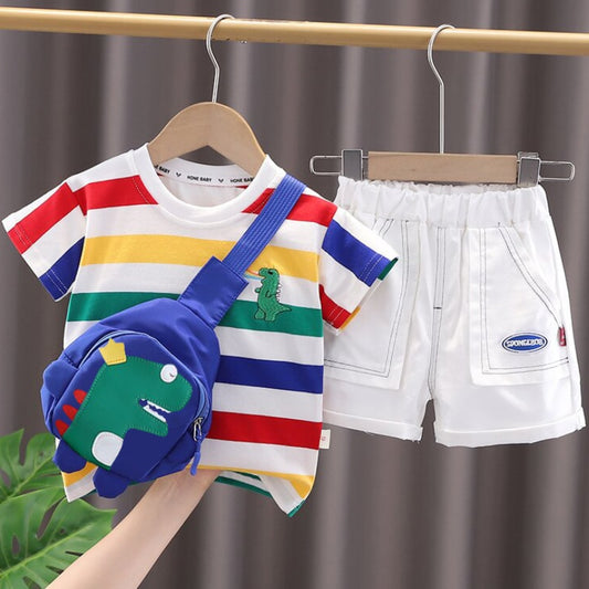 Boy's Short Sleeve T-Shirt and Shorts outfit 2pcs Sets 1-5Years