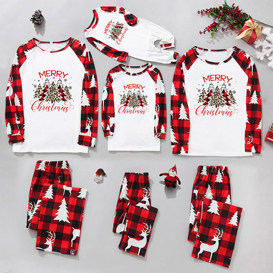 Christmas Parent-child Home Pyjamas Two-piece set