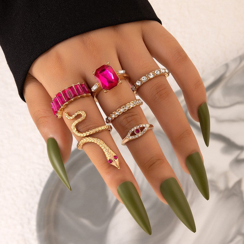 Women's Love Ins Style Five- Piece Ring Set