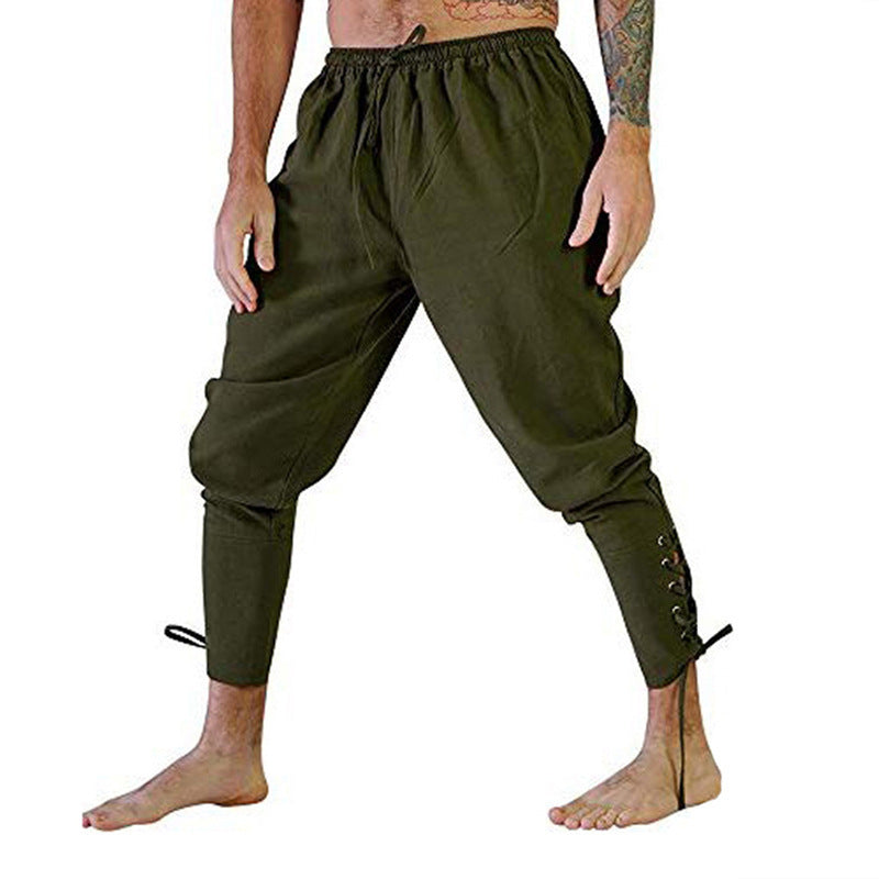 Men's Ankle strap Cuffed Trousers
