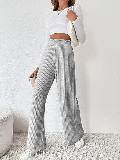 Women's Casual Loose Knitted Trousers Pants