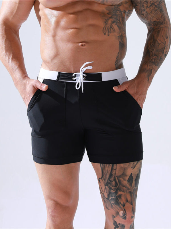 Men's Pocket Lined Tethered Swim Shorts