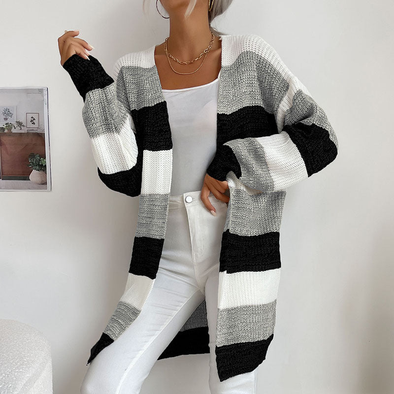 Women's Long Buttonless Sweater Jacket