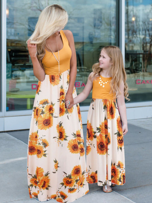 Women's Tank Floral Print Maxi Dress