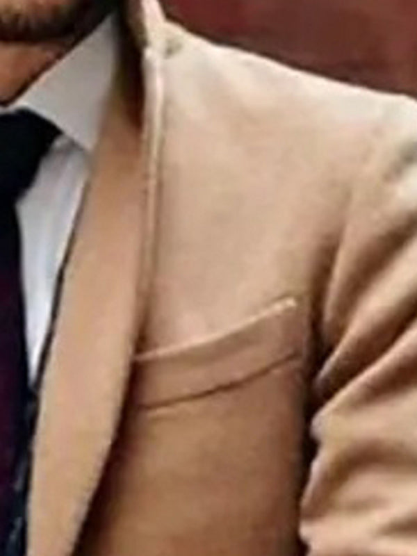 Men's British Mid-length Fine Woollen Coat
