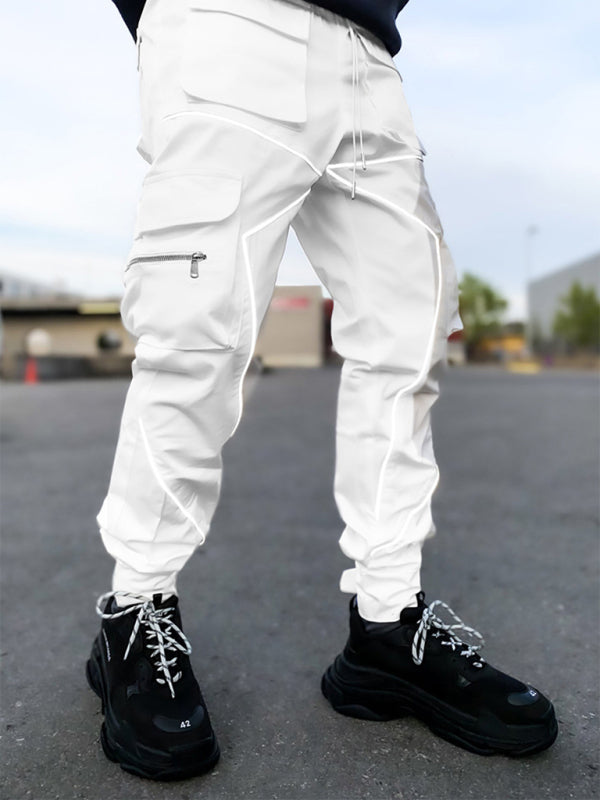 Men's Multi-pocket Line Design Cargo Pants