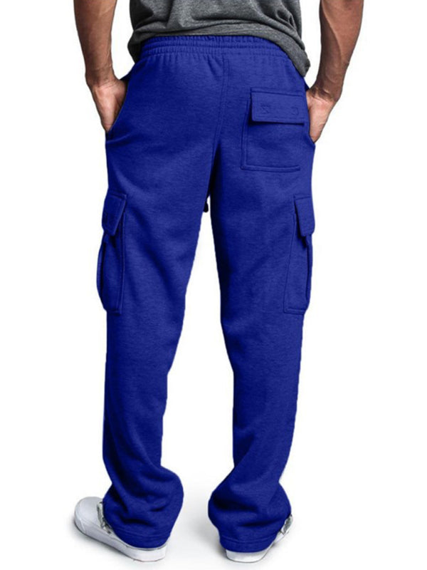 Men's multi-pocket loose overalls trousers