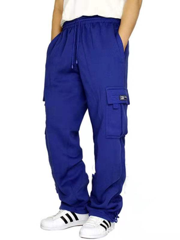 Men's multi-pocket loose overalls trousers