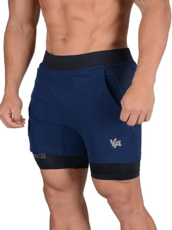Men's Sports  Double Layer Faux 2 IN1 Jogging Shorts