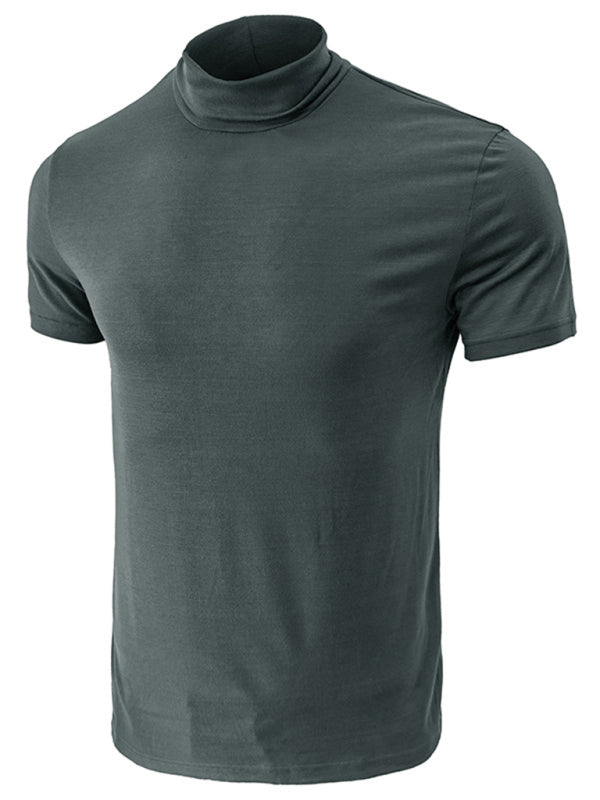 Men's Turtleneck All-match Bottoming Short-sleeved Shirt