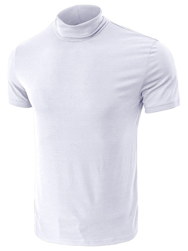 Men's Turtleneck All-match Bottoming Short-sleeved Shirt