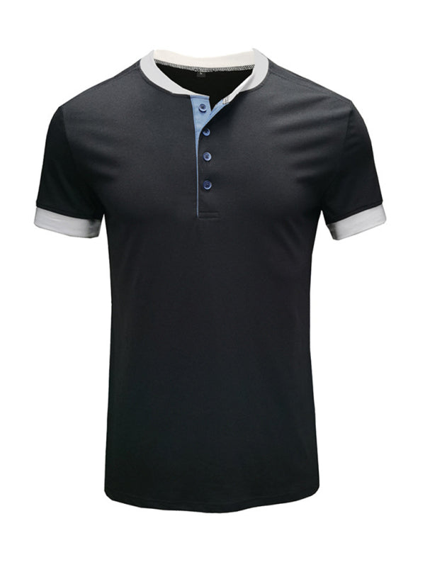 Men's Trim Classic Short Sleeve Henley Shirt