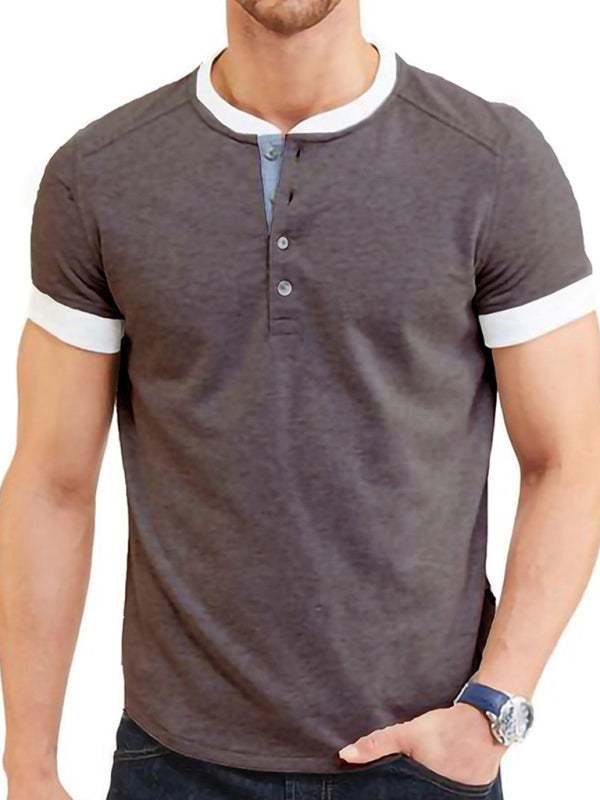 Men's Trim Classic Short Sleeve Henley Shirt