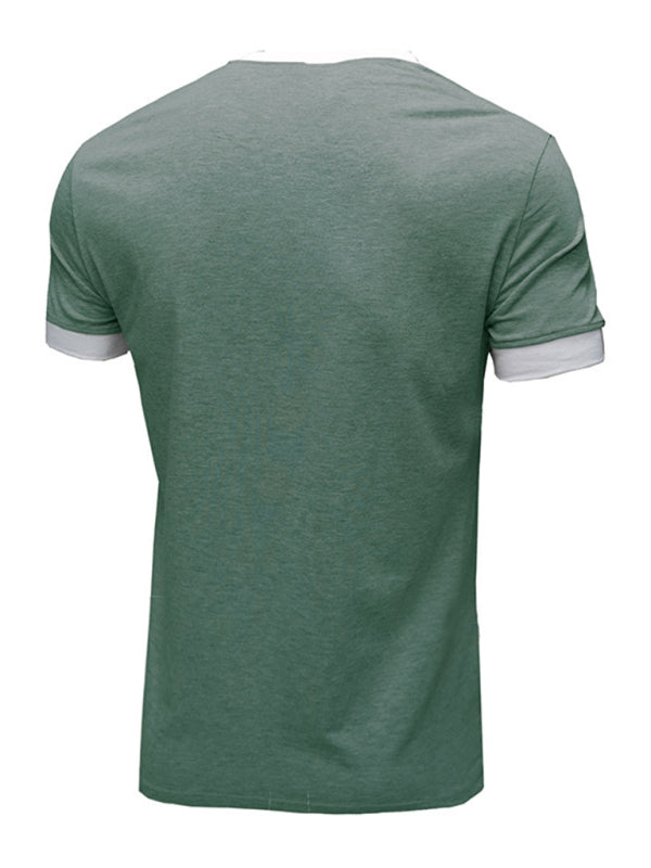 Men's Trim Classic Short Sleeve Henley Shirt