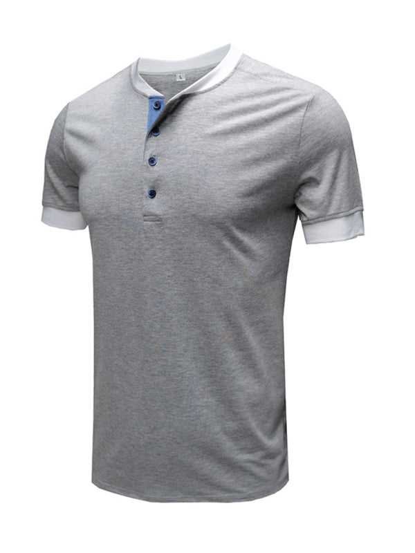 Men's Trim Classic Short Sleeve Henley Shirt