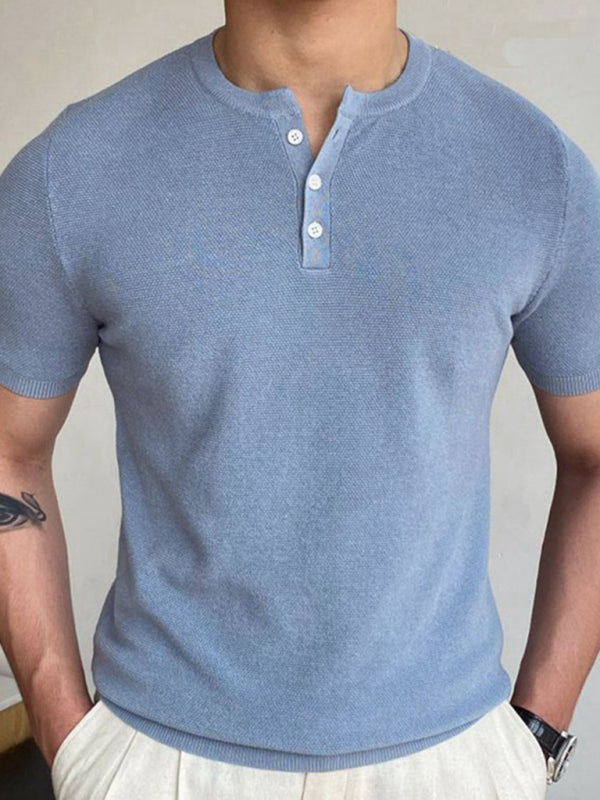 Men's Go-To-Short Sleeve Performance Henley Shirt