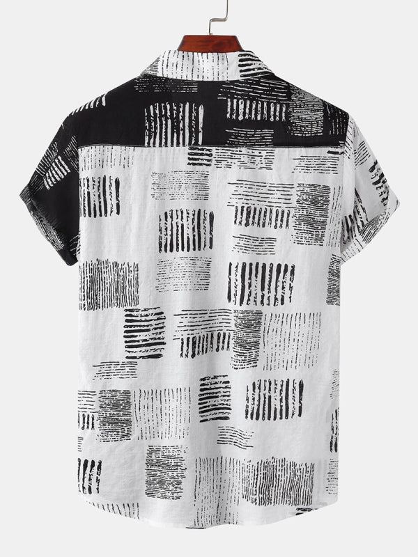 Men's Digital Print Cotton Polo Shirt