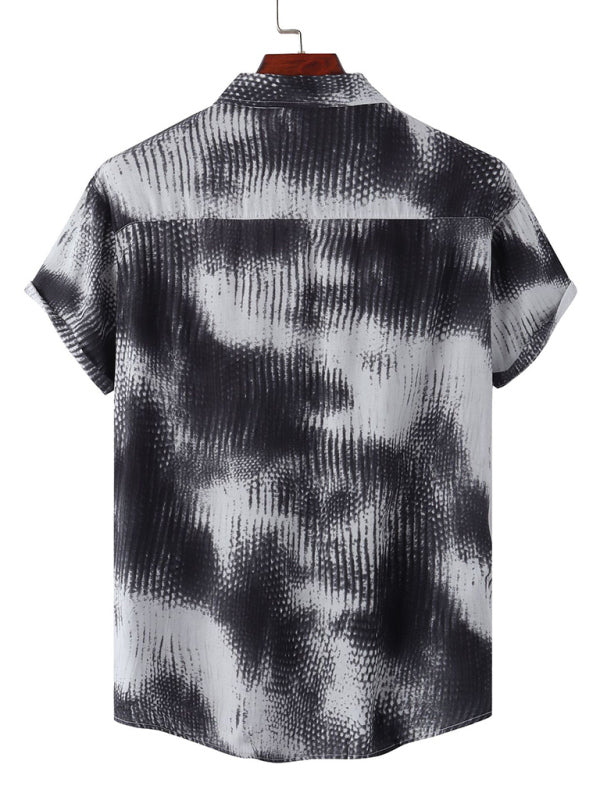 Men's Plaid Print Button-Up Shirt
