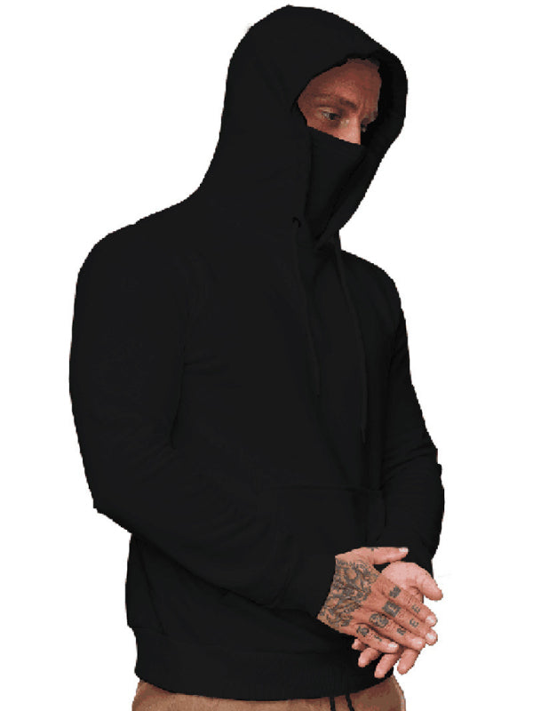 Men's Long Sleeve Mask Hoodie