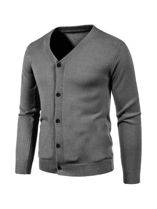 Men's V-neck sweater Cardigan Sweater