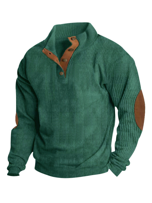 Men's Casual Outdoor Stand Collar Long Sleeve Sweatshirt Jacket
