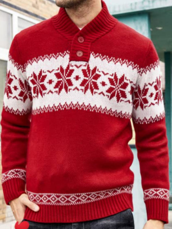 Men's Christmas Jacquard Pullover Sweater