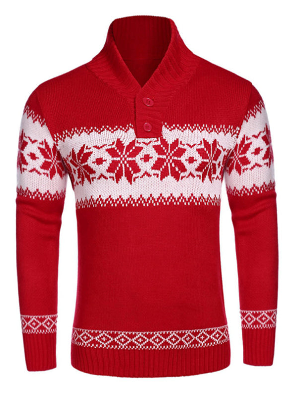 Men's Christmas Jacquard Pullover Sweater