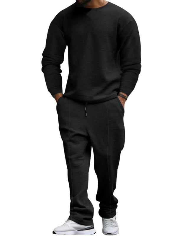 Men's long-sleeved trousers round-neck Casual Set