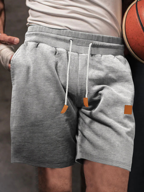 Men's Drawstring loose brushed Casual sports Shorts