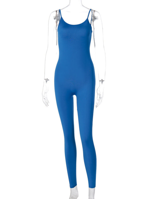 Women's Solid Colour Uplevel Space Dye Midi Jumpsuit