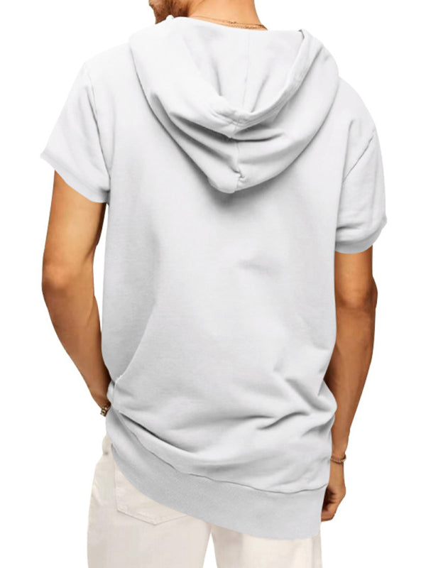 Men's Short Sleeve Hooded Sweatshirt