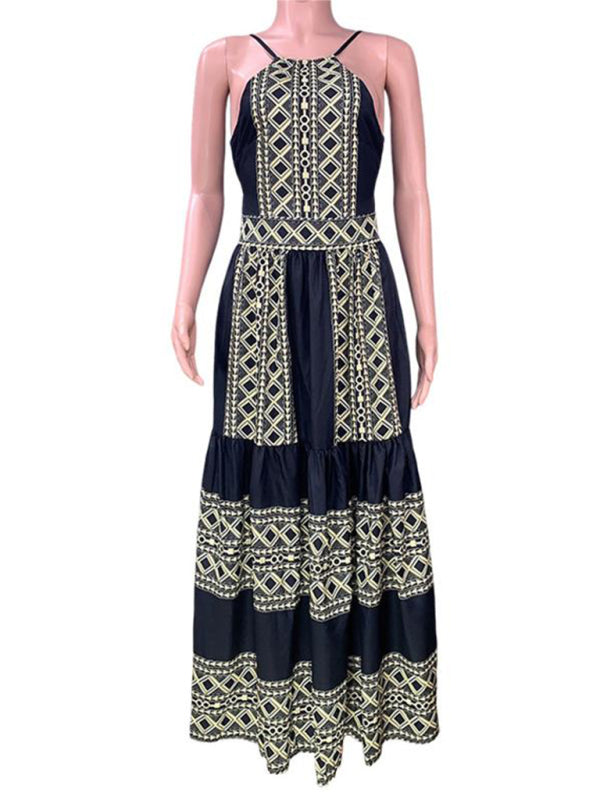 Women’s Printed Tiered Maxi Dress
