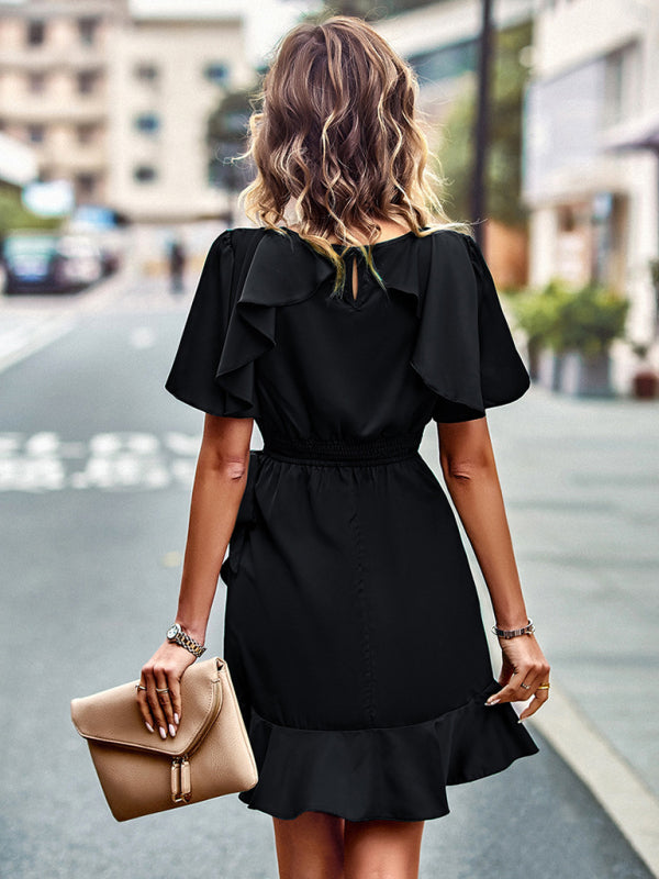 Women's Ruffle Tie Waist Dress