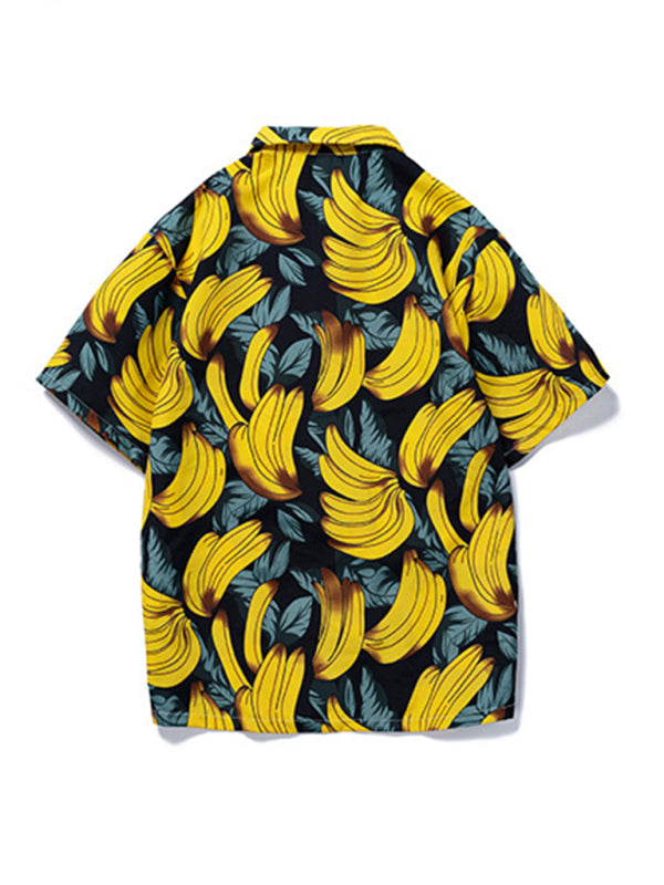 Men's Hawaiian Beach Short-Sleeve Button-Up Shirt
