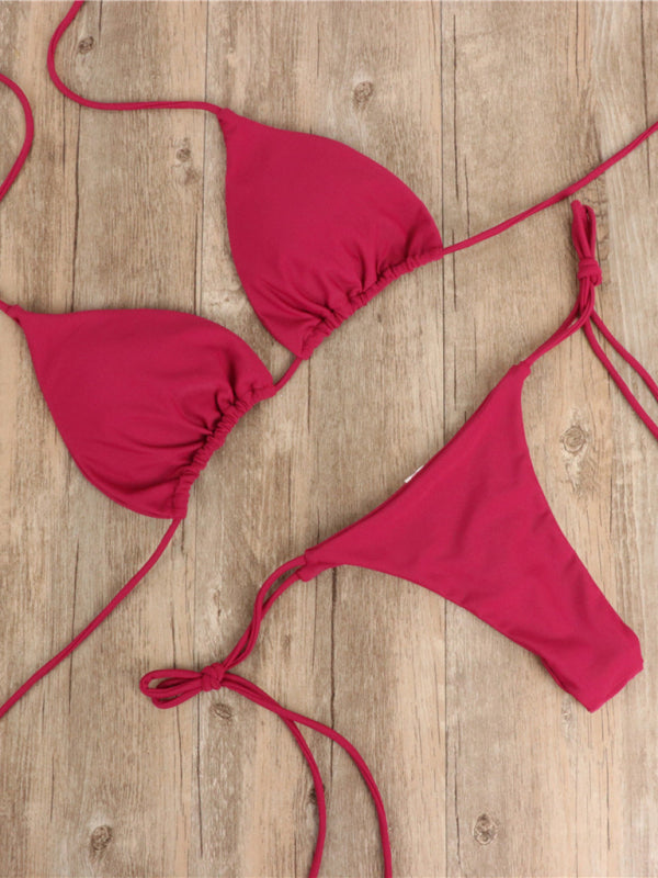 Women's Strap Three-point Bikini Set