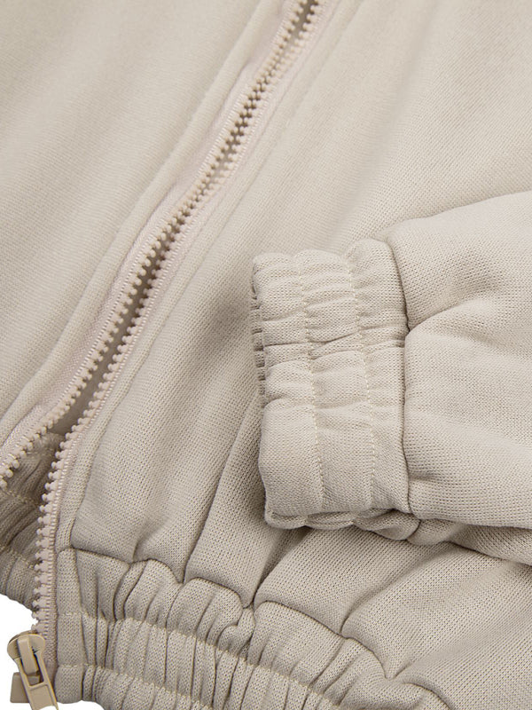 Women's Knitted Casual Sports Fleece Hooded Three-piece Set