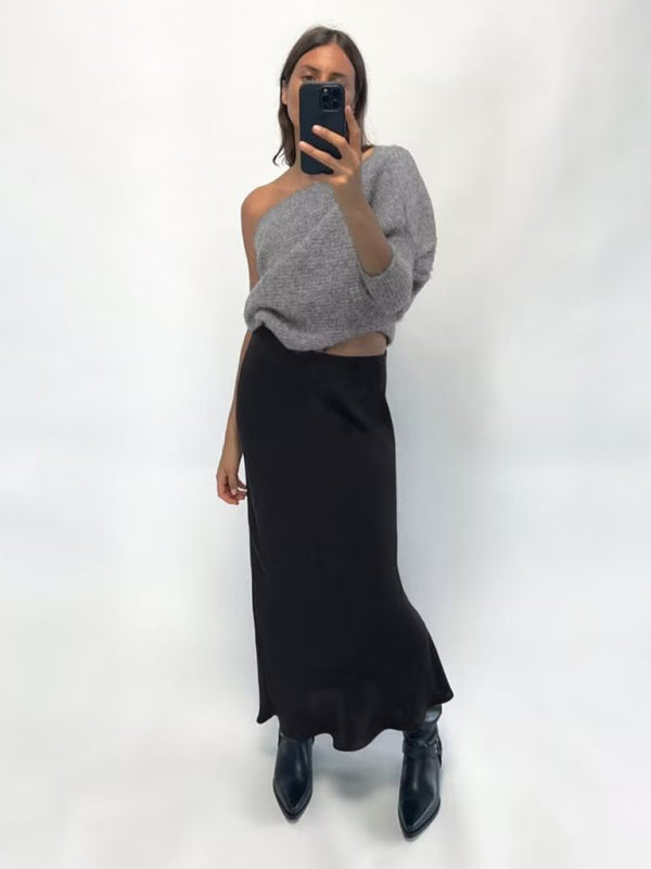 Women's Style Asymmetrical Knitted Sleeve Cape Jacket Sweater