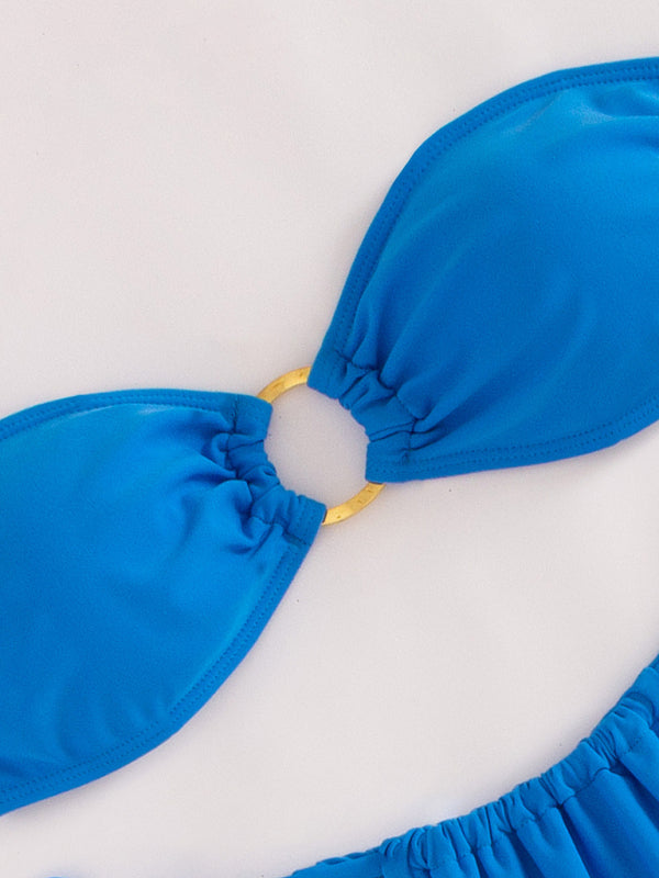 Women's split swimsuit tube top Bikini