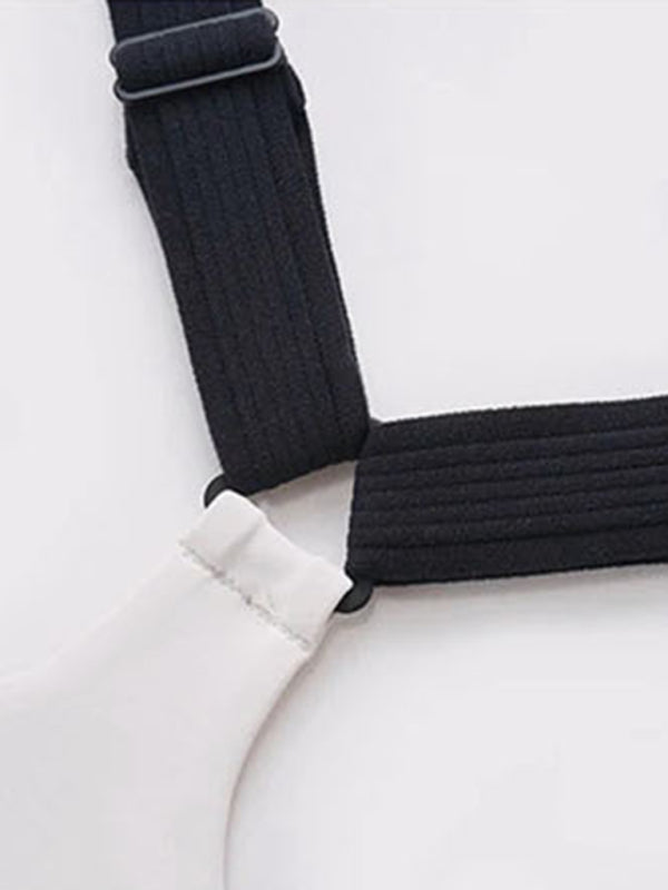 Women's Adjustable shoulder strap sports bra fitness shockproof comprehensive training Sports Set